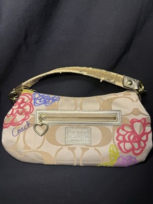 バッグ Coach Poppy Hobo Shoulder Leather y2k COACH Poppy Daisy Fingerpaint Graffiti Large Hobo Shoulder Bag