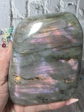 Stunning Georgeos Purple/Pink Flash Labradorite Polished Freeform – 2.19 lbs