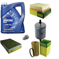 Inspektionspaket 5L Mannol Special Plus 10W-30 FüR Audi A4 Cabriolet 2.0 Tfsi