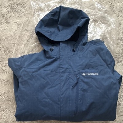 Columbia Interchange Omni-Tech Hooded Down Jacket Blue Men s Size L