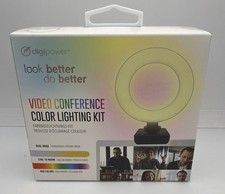 Digipower 4" Clip-On Laptop RGB Video Ring Light, 7 Color 11 Special Effects