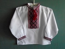 Ukrainian Hand Embroidered Men's shirt, for Boys 1 years old, Linen, Ukraine