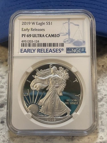 2019 W ~ EARLY RELEASES ~ NGC PF69 ULTRA CAMEO 1 OZ AMERICAN SILVER EAGLE