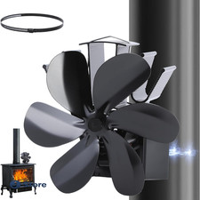 Ofenventilator Kaminventilator Magnetisch | 6 Klingen Ofenrohr Ventilator |