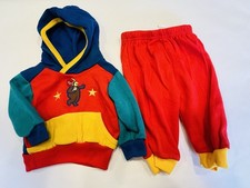 Vintage Gerber Color Block Sweatsuit Football Bear Hoody Joggers 6-9 Months BI41