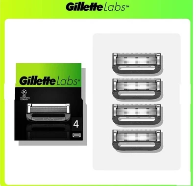 Gillette Labs Razor 5 Blade Refills Cartridges x 4 Rrp £19.99