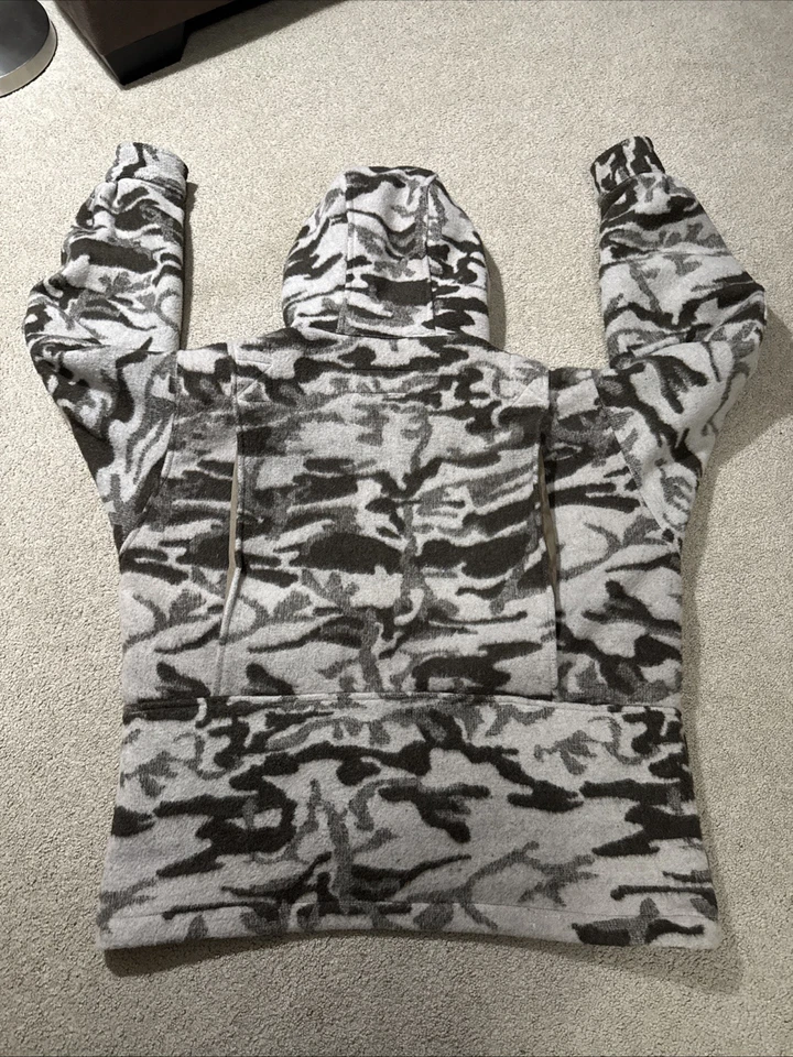 Columbia Monarch Pass Gallatin Wool Blend Hooded Jacket Outfitter Snow Camo Lrg - Image 2 of 4