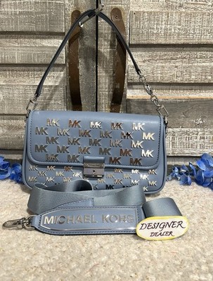 MICHAEL KORS Bradshaw Small Embellished Convertible Shoulder Bag Chambray