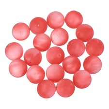 20 Pcs Acrylic Round Beads, 16mm Loose Beads for Jewelry Making, Red