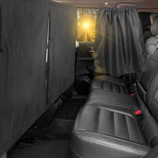 99 Light Blocking Car Curtains 1 Rear Seat Divider Curtain 2 Rear Side Wi...