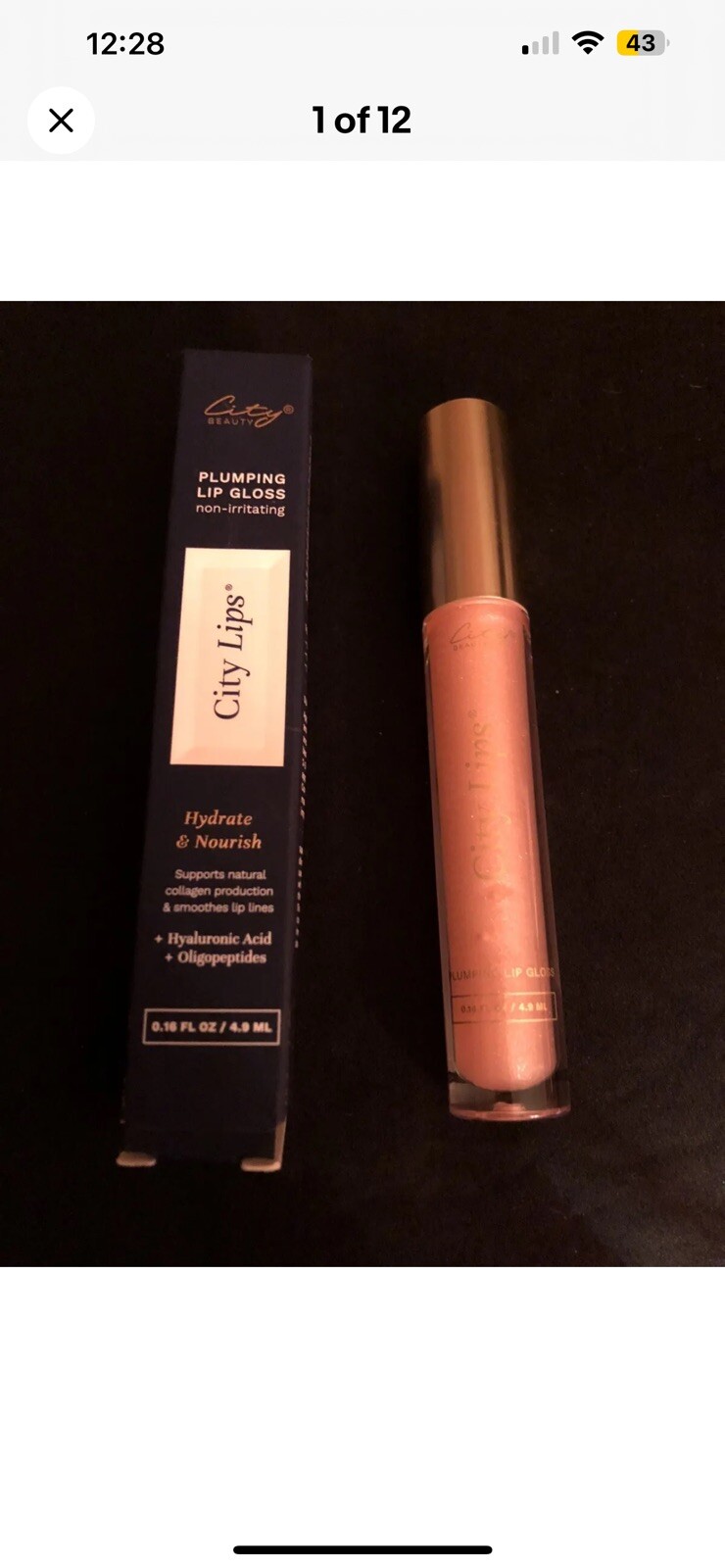 City Lips City Beauty Plumping Lip Gloss Tinsel Town SAME DAY FAST SHIP!!