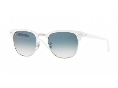 Ray-Ban Sunglasses RB3716 CLUBMASTER METAL 90883F white blue | eBay