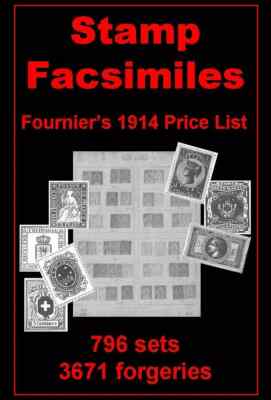 FOURNIERS PREISLISTE 1914 mit 3671 gefälschten Briefmarken Faksimile Fälschung - CD