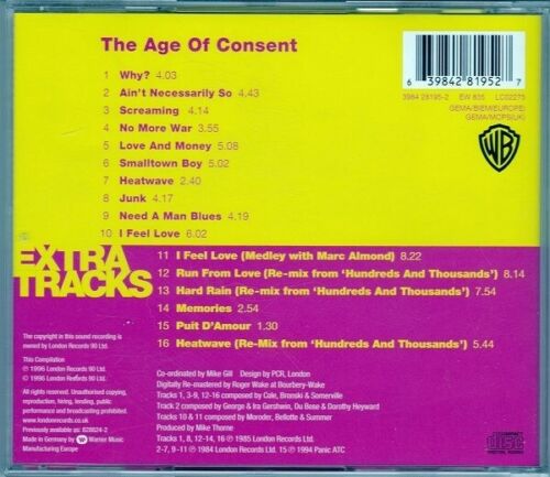 BRONSKI BEAT THE AGE OF CONSENT W/BONUS TRACKS CD MADE IN GERMANY - Picture 2 of 2