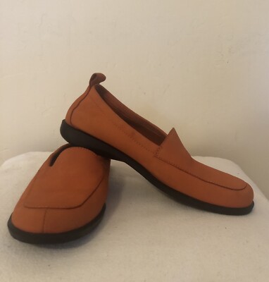 Coldwater Creek Edith Women's Loafers Leather Suede Orange Slip On Size 7 M