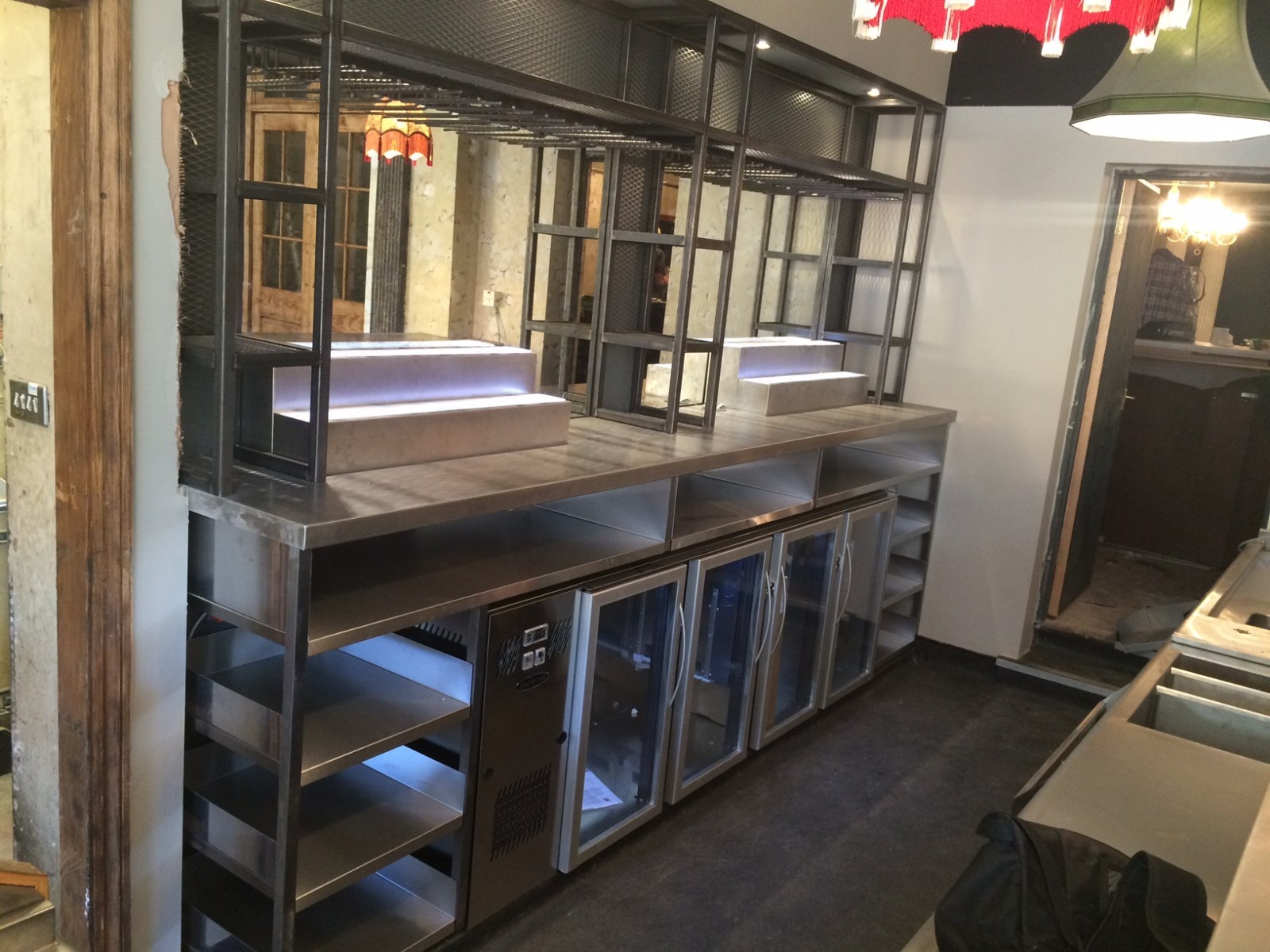 Mild steel upper back bar display and shelving units | eBay UK
