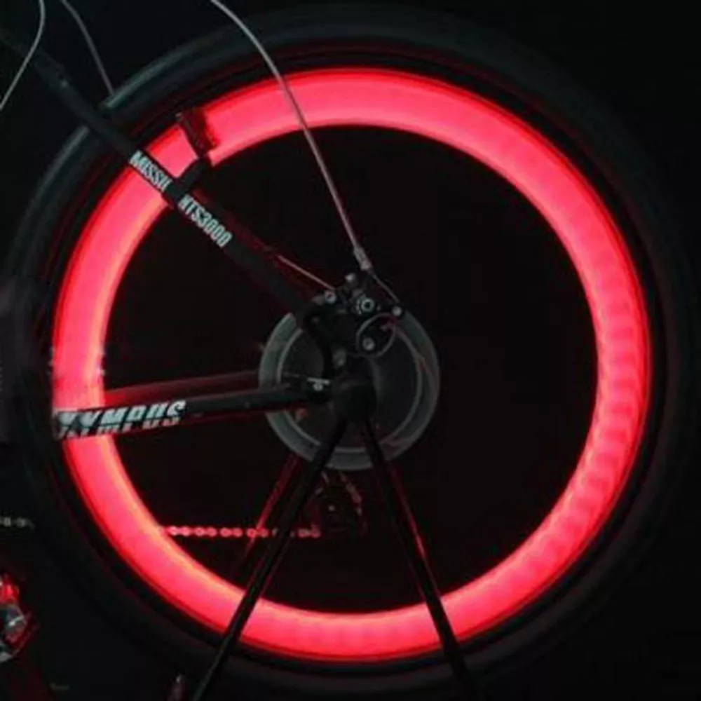 2 X Red Bike Light Bicycle Cycling Wheel Spoke Wire Tyre Bright LED Flash Lamp