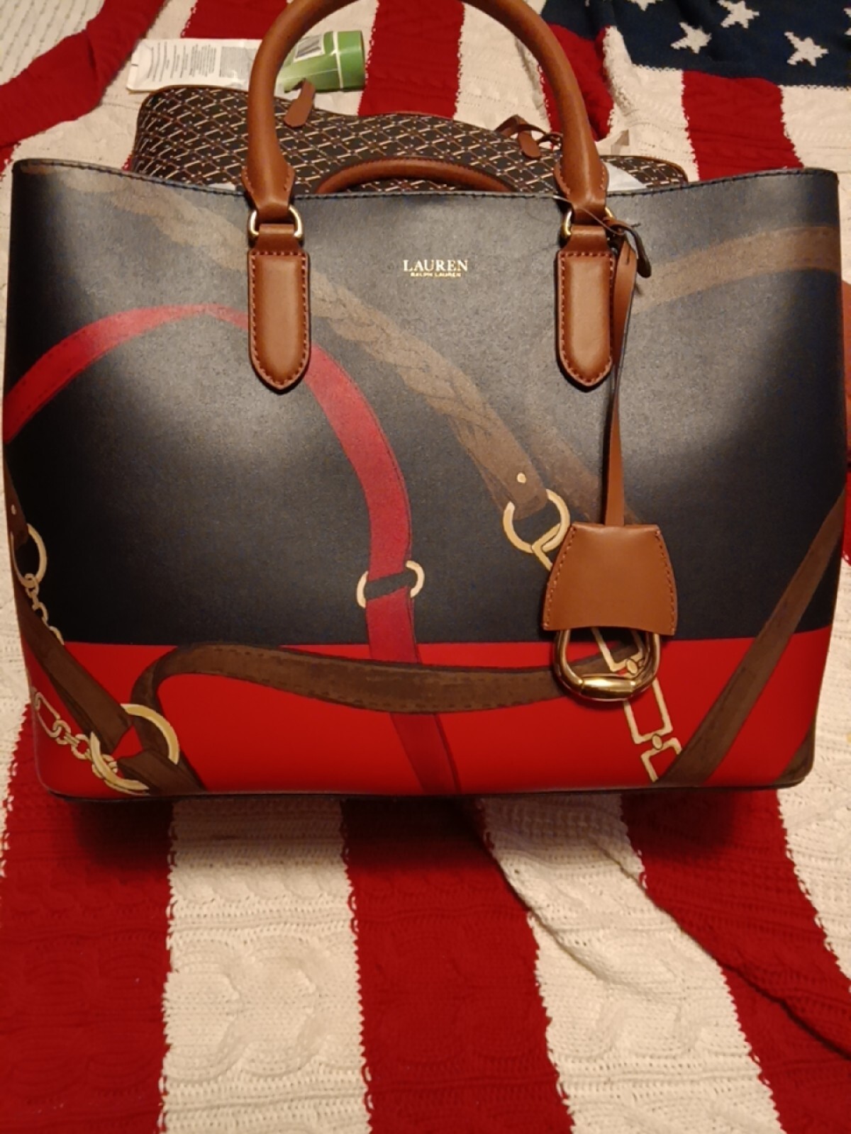 ralph lauren purses and bags 3 new W/O tag ,small black & brown & red