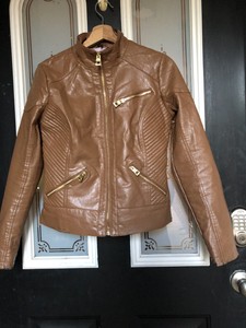 guess leather biker jacket