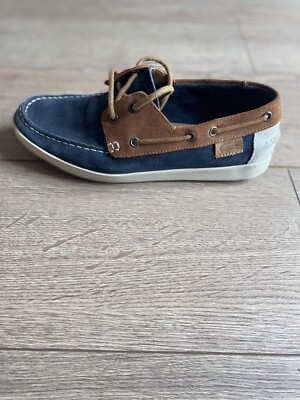 Lacoste Keelson Mens Blue Brown Boat Shoes Size UK EU 42