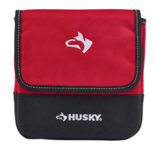 Husky 7 In. Rugged Storage Pouch With Protective Flap Belt Clip  Belt Loop NEW