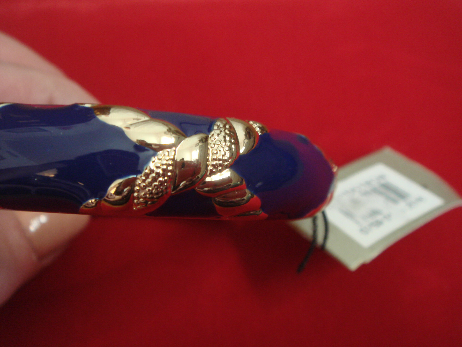 NWT NORDSTROM SEQUIN BRAND BLUE HINGED  BANGLE BRACELET