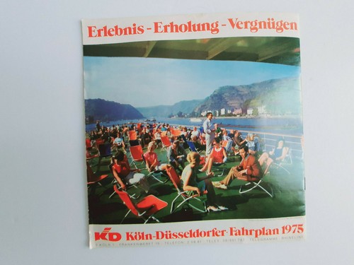 Alemania Occidental KD Barco Horario/Folleto 1975 Rin/Rein Boat Tours Viajes - Imagen 7 de 7