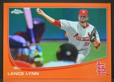 2013 Topps Chrome #7 Lance Lynn Orange Refractor St. Louis Cardinals