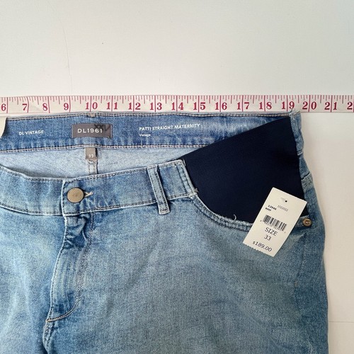 DL1961 Maternity Jeans Size 33 Patti Straight Vintage Reef Blue Denim 12946 - Picture 16 of 16