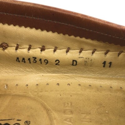 Santoni Brown Leather Kiltie Tassel Loafers Mens Size 11D  display picture 1