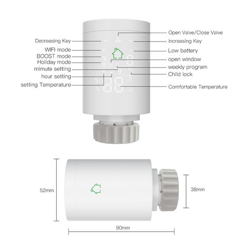 Temperature Control Thermostat Radiator Actuator Valve Switch Smart App Alexa Go - Picture 20 of 26