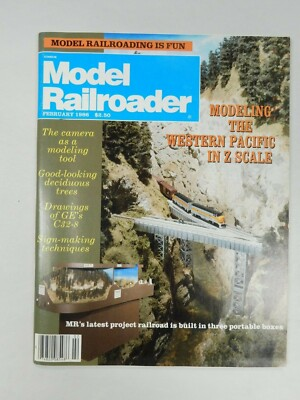 #ad #ad Model Railroader Trains Pacific Railway Tenshodo Roco FEB 1986 Vintage Magazine $5.44