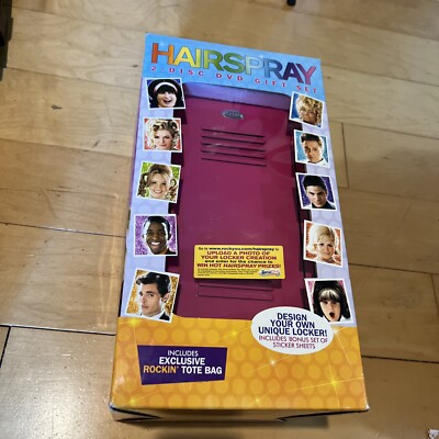 Hairspray LIMITED EDITION 2 Disk Gift Set Locker  Lots Of Fun Stuff. New Pink