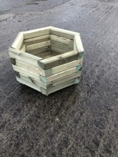 Simply Wood Tanalised Pressure Treated Hexagon Planter – LARGE 
