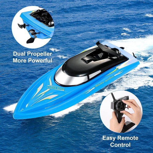 15km/h High-Speed RC Boat - Waterproof Remote Control Mini for Pools & Lakes - Picture 5 of 8