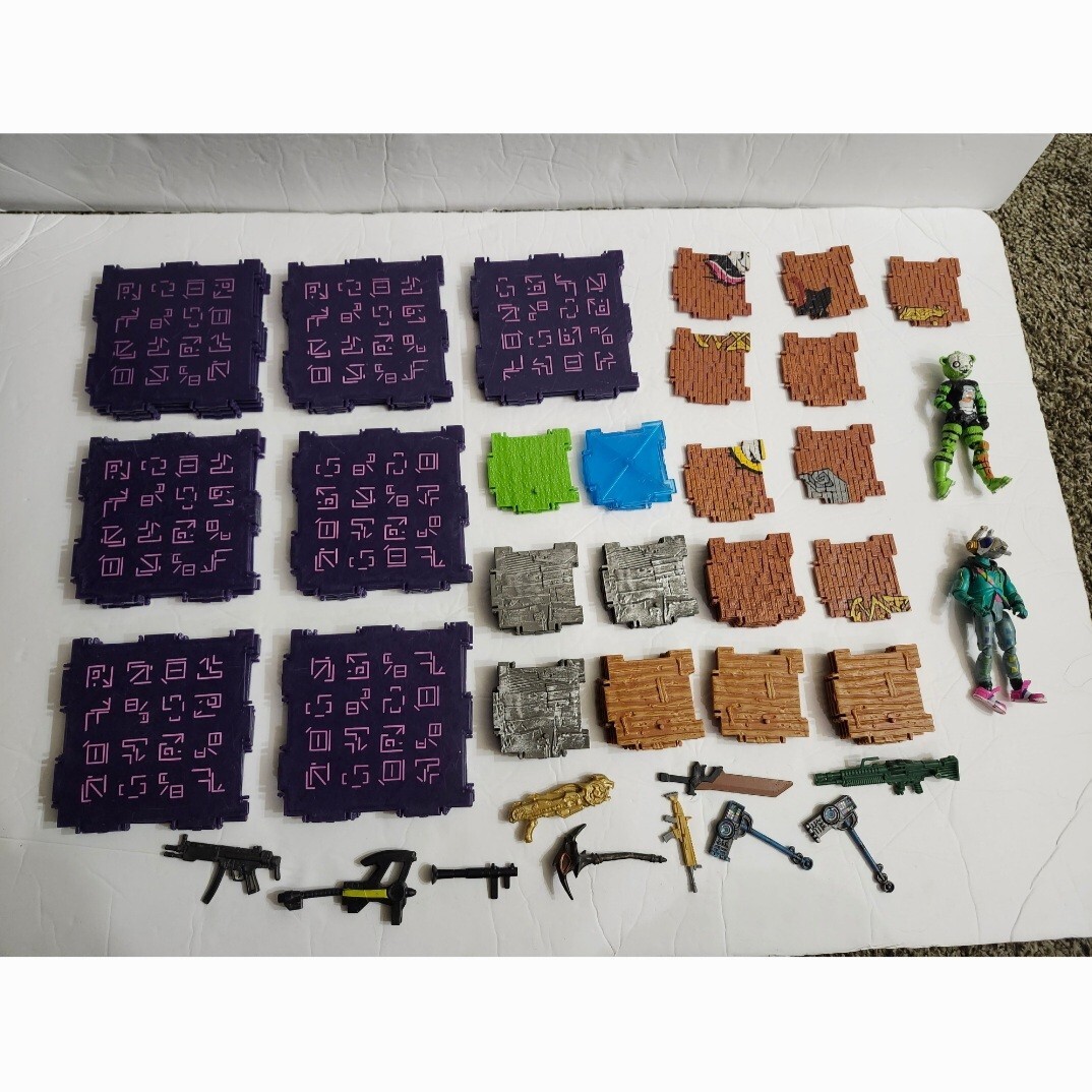 Fortnite Building Parts Lot of 70+ Pieces Figures And Weapons