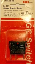 GC Electronics Lighted On/Off Rocker Switch 35-688