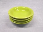 Set 4 FIESTA Homer Laughlin Lime Lemongrass Green Small Dessert Bowls 5.25" wide
