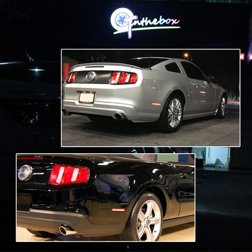 2x Red Lens LED Rear Bumper Side Marker Lights Lamps For 2010-2014 Ford Mustang - 第 11/11 張圖片