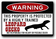 Leopard Gecko Sign,Funny Metal Signs,Leopard Gift,Gecko cow203