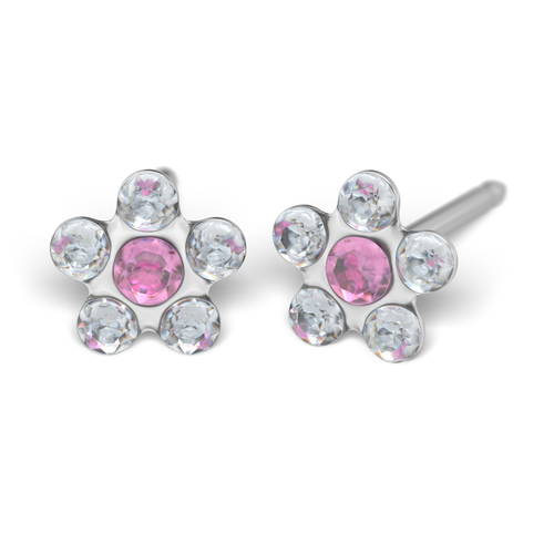 Piercing nombril plaqué-or Cristal étoile transparent