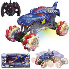 360 Rotating Remote Control High Speed Off Road RC Stunt Car W/ Lights Kids Toy