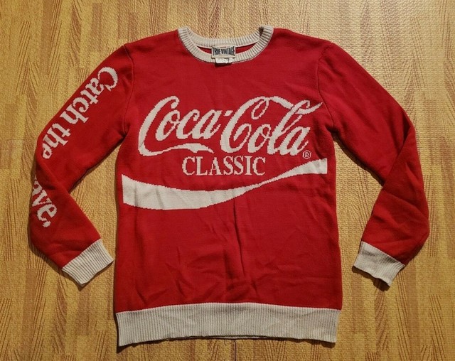 Coca-Cola Classic Red Sweater by True Vintage ~ Men's Medium M ~ Coke | eBay