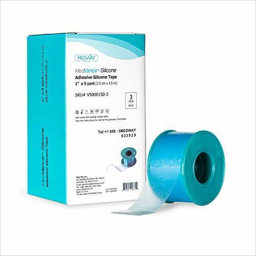 Medvance Soft Silicone Tape Perforation for Easy Cut 1" Width (3 Pack, 5 Yards)