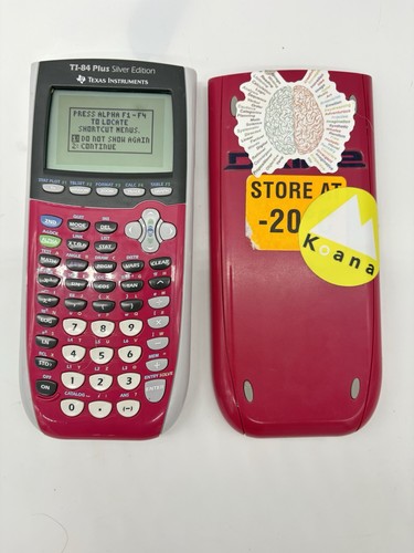 TI-84 Plus Silver Edition Texas Instruments Graphing Calculator Pink With Cover!