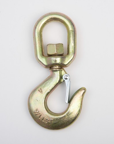 2 Swivel Eye Hook 3 Ton Hoist Lifting Rigging G70 w Latch 5/8" Alloy Steel Crane - Picture 7 of 16