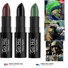 Camo Face Paint Sticks Waterproof Sweat Resistant Highly Pigmented 3 Colors