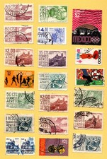 Lot de 34 timbres du MEXIQUE oblitérés  ......    (Ref. M1097)