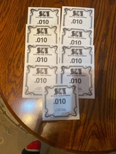 9 SIT .010 Loop End Plain Steel Guitar Strings
