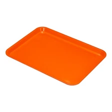 13x10" Fast Food Tray Plastic Multi-Purpose Rectangle Serving Tray Orange